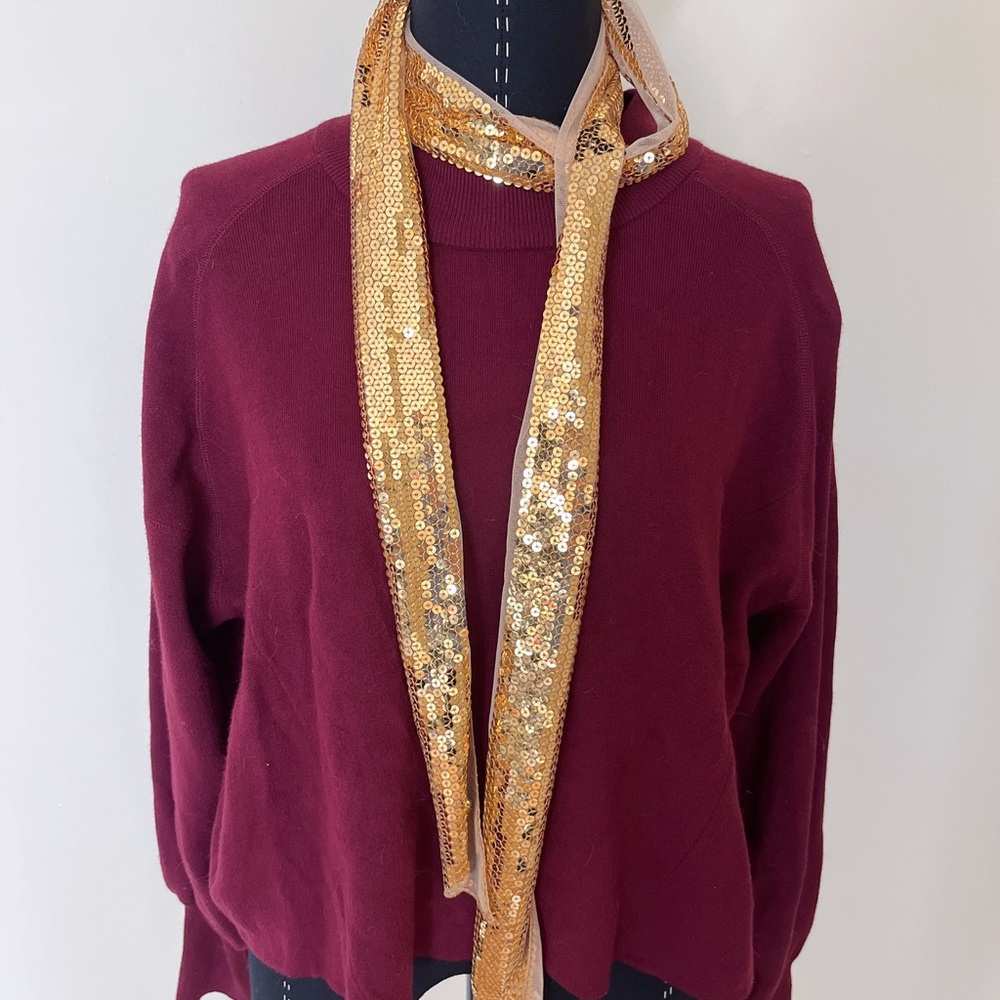 Gold Sequin Scarf